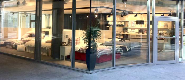 Boxspring Bett mit Set Schattenlicht